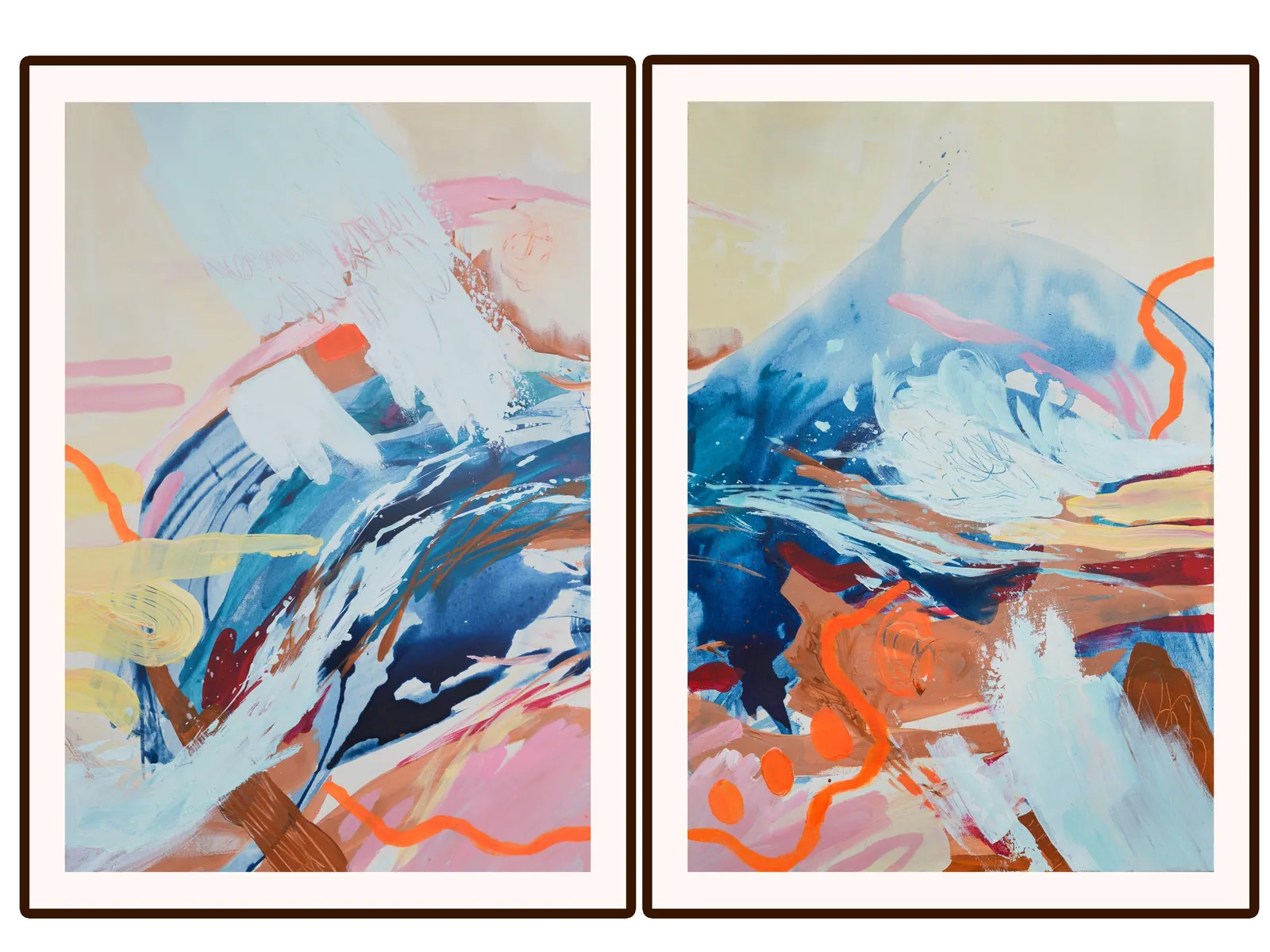 Photo 2 of 10 — Abstract Ocean Diptych — Giclée Print