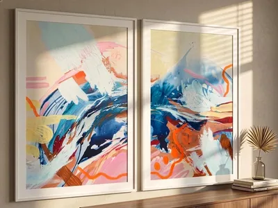 Photo 3 of 10 — Abstract Ocean Diptych — Giclée Print