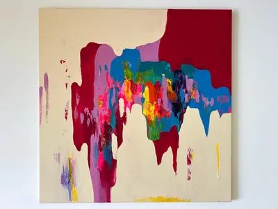 Crimson Flow — Original painting