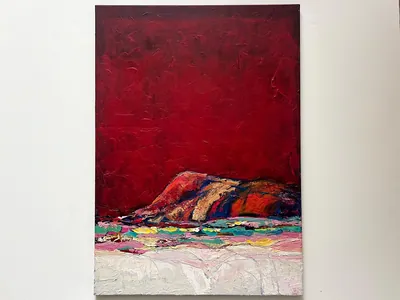 Crimson Horizon — Original painting