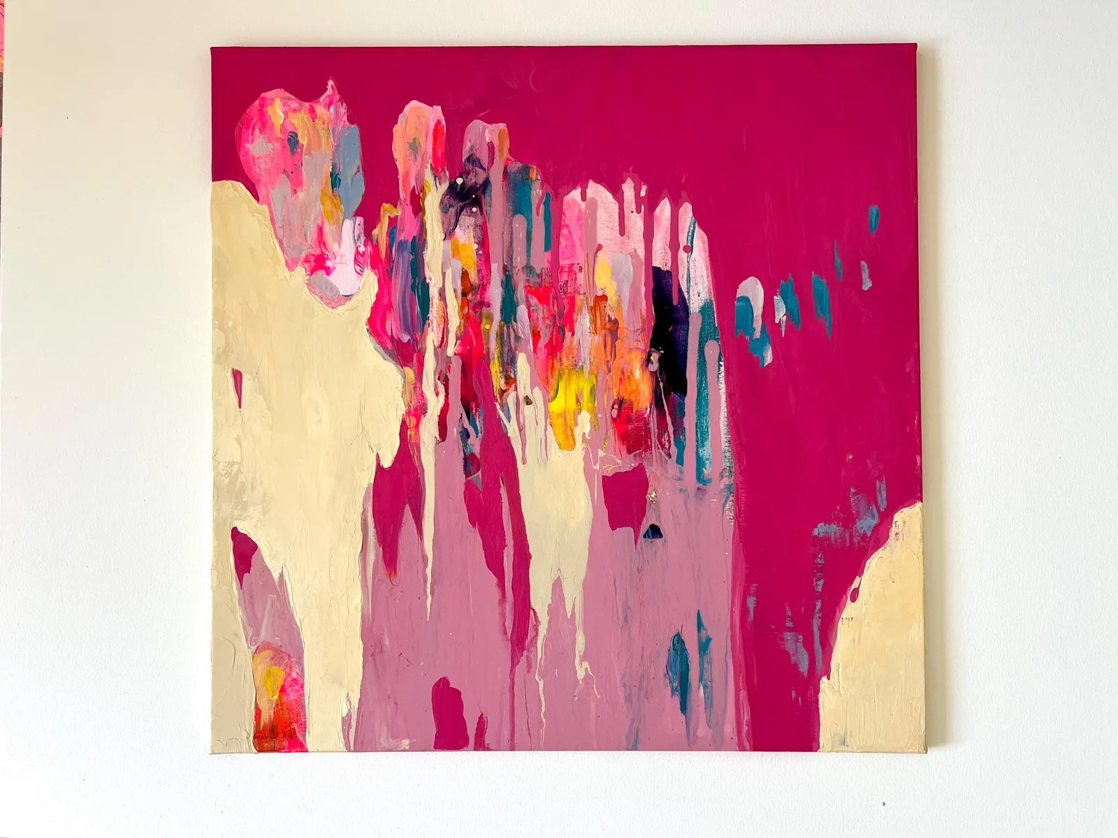 Falling into Pink, No. 1 — Original painting