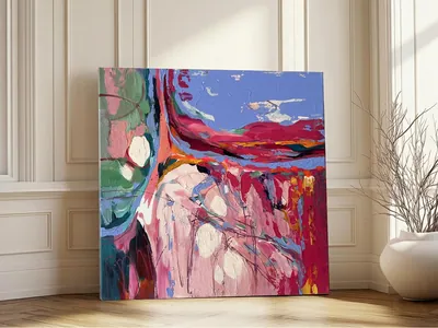 Fragment in Pink, No. 7 — Original painting
