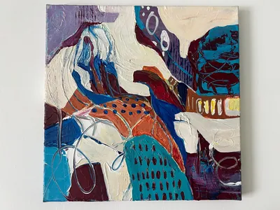 Turquoise Abstract — Original painting